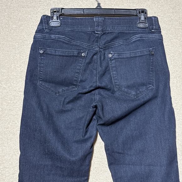 Wit & Wisdom Skinny Blue Jeans Womens 4 Dark Blue Denim Stretch Elastic Waist - Picture 1 of 8